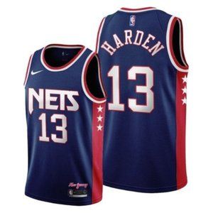 Nets James Harden Navy City Jersey